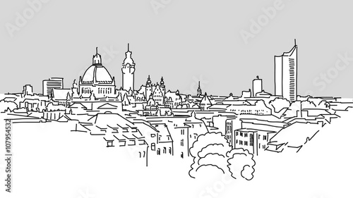 Über den Dächern von Leipzig