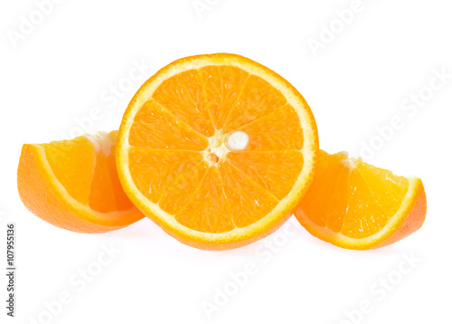 Orange fruit isolated on white background