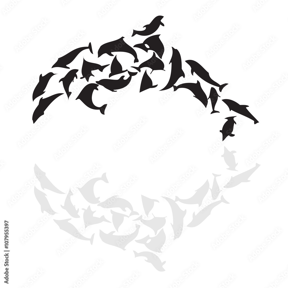 Dolphin abstract - illustration