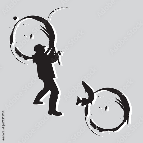 sports fishing - illustration