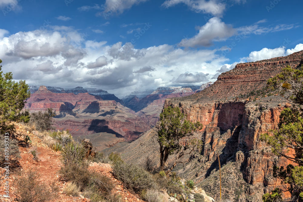 AZ-Grand Canyon National Park-S Rim-Bright Angel trail vista