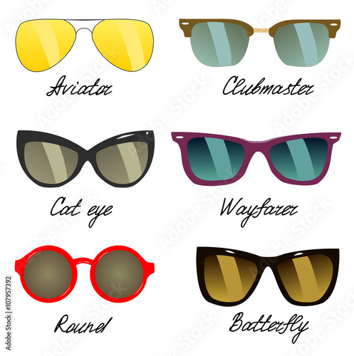 types of sunglasses