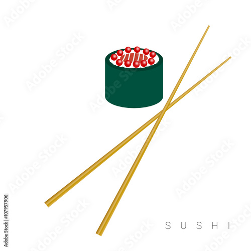 sushi food icon illustration