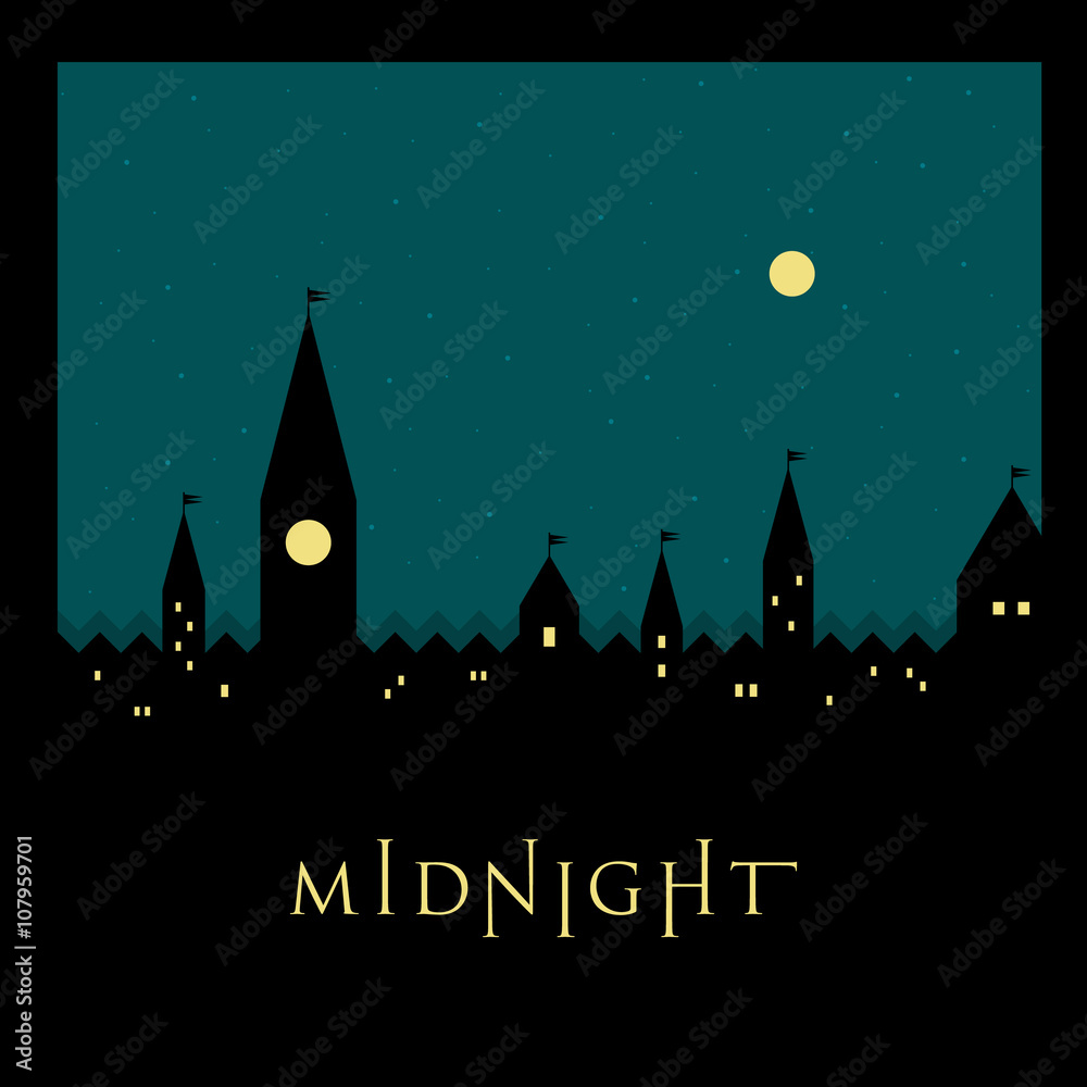 Fototapeta premium Vector Minimal Poster: Midnight