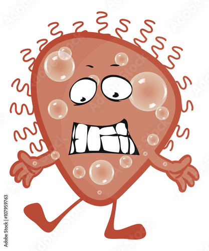 cartoon bacteria germs - vector