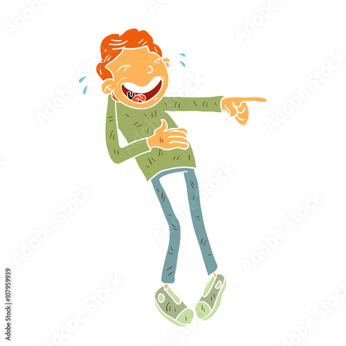 Cartoon laugh illustration