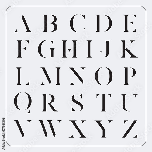 Vector Minimalist Alphabet Set