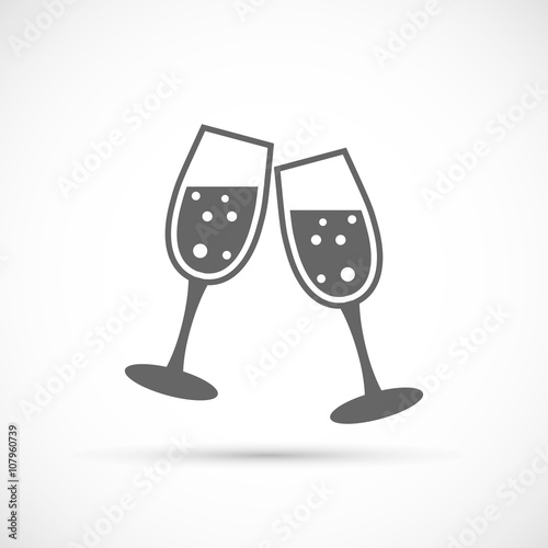 Glasses champagne icon