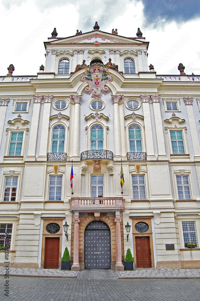 Fototapeta premium Archbishop's Palace in Prague. Spring.