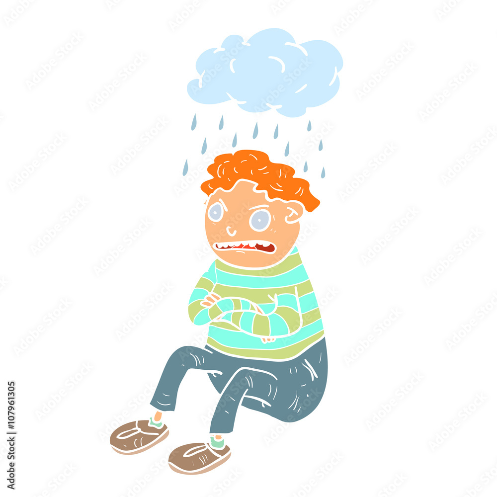 Cartoon furious illustration