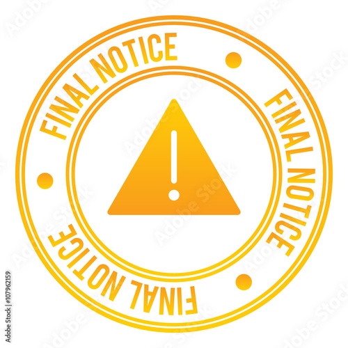 Final notice stamp