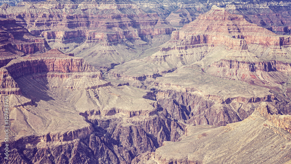 Vintage stylized picture of Grand Canyon.