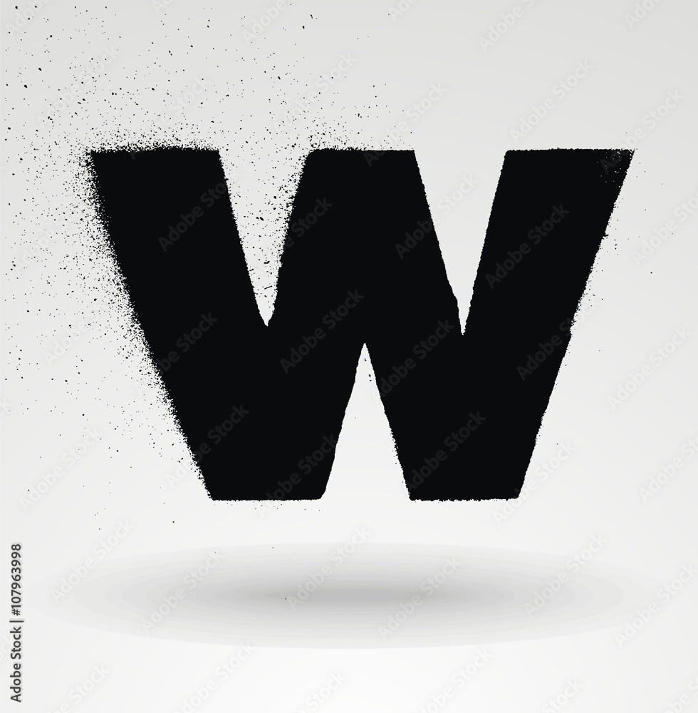 Stencil spray paint font. Detailed vector alphabet Stock Vector | Adobe ...