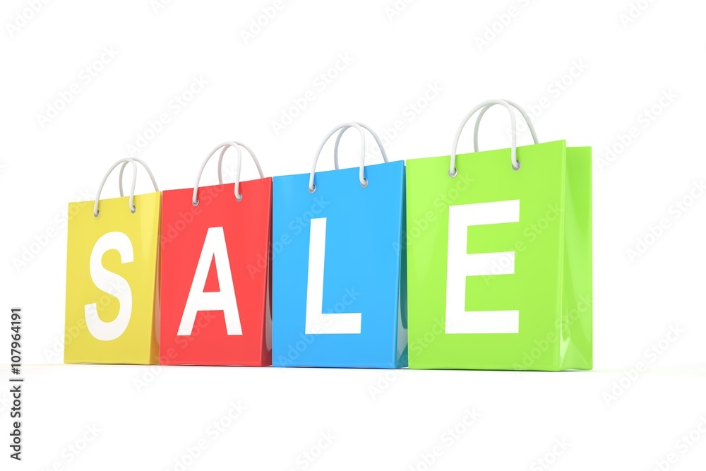 sale written on shopping bag. 3d rendering. sale written on shopping bag. 3d rendering.