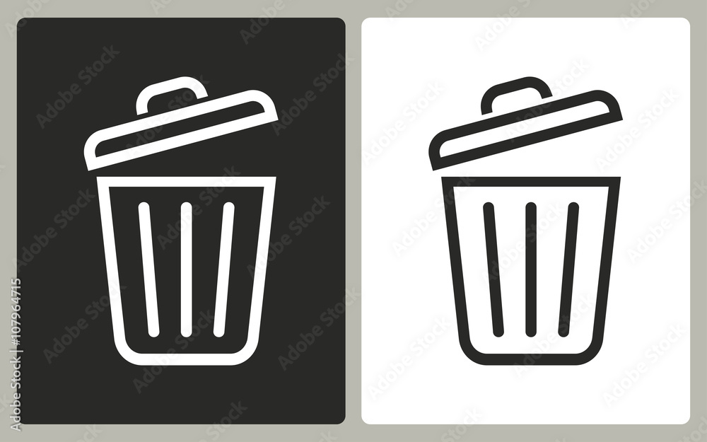 Bin - vector icon. Bin - vector icon.