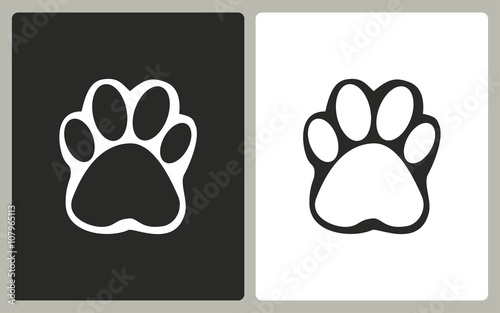 Paw - vector icon.