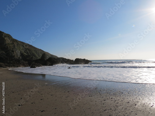 Low Sun over Hemmick Beach  2 