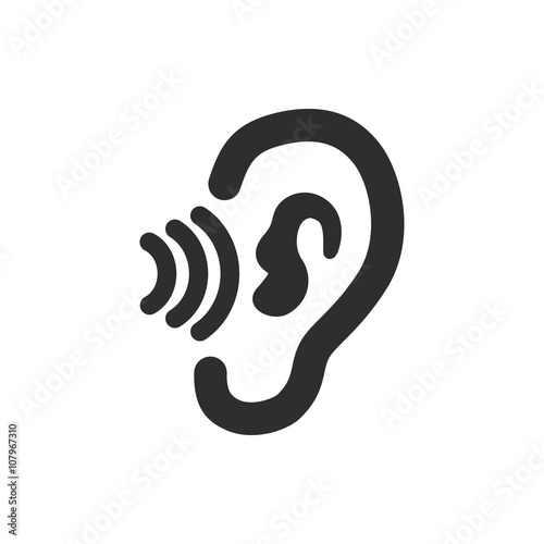 Ear - vector icon.
