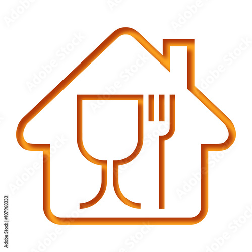 Logo maison et restaurant.