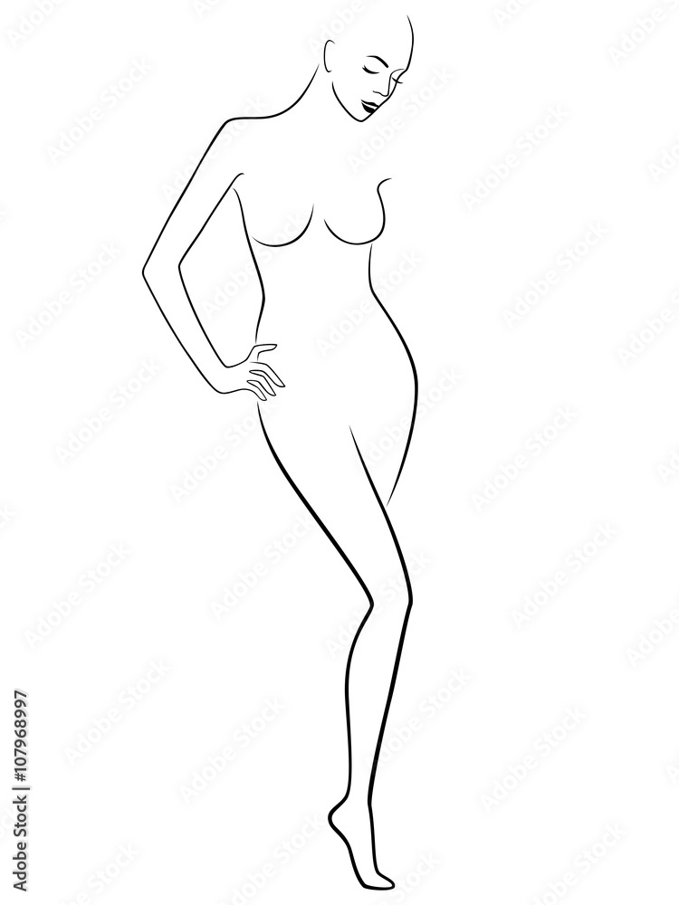 Abstract graceful female figure Abstract graceful female figure