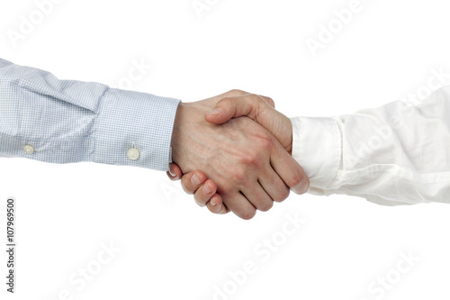  firmed handshake of businessmen