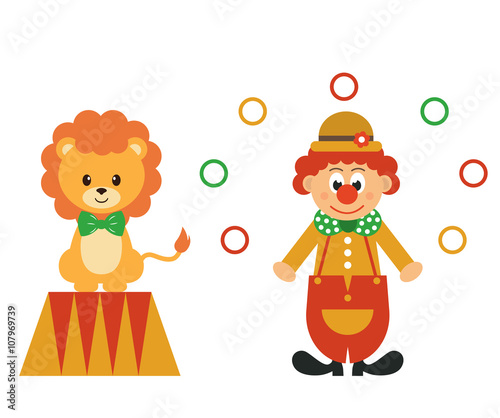 lion and clown