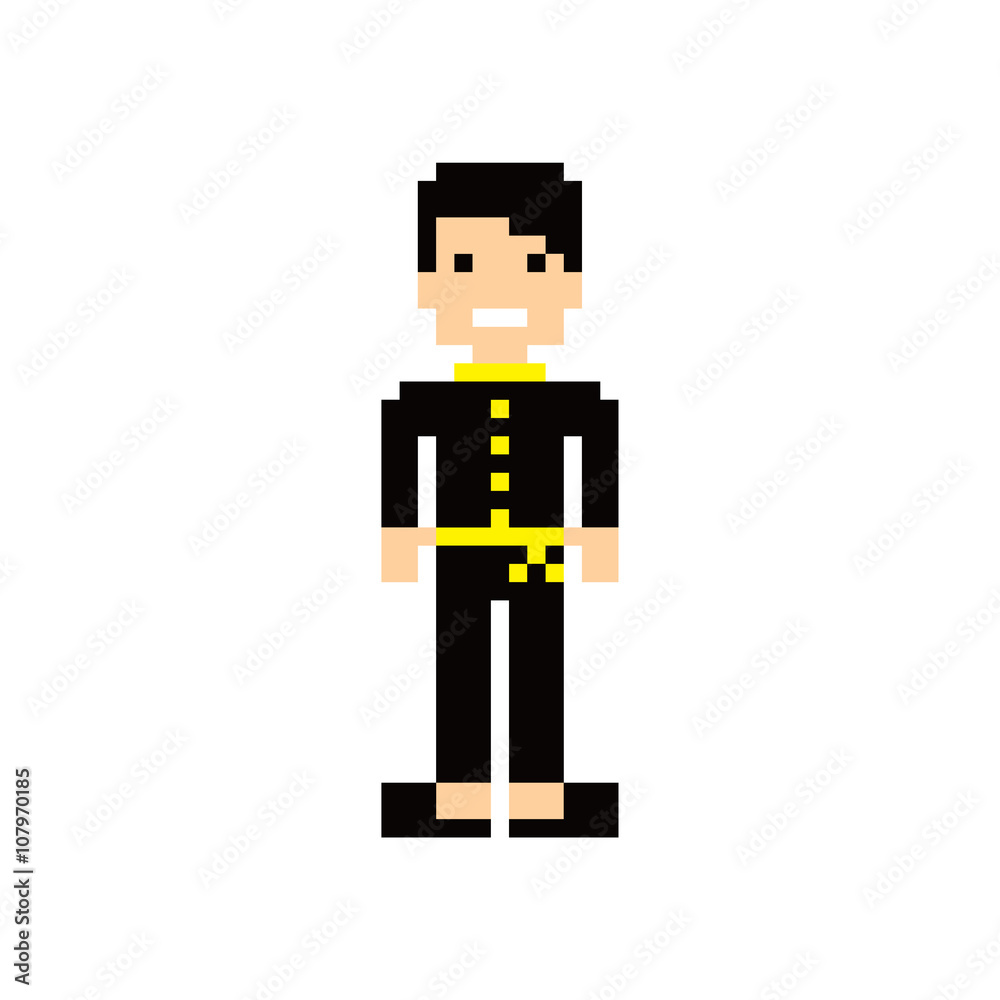 Fototapeta premium pixel people theme avatar guy