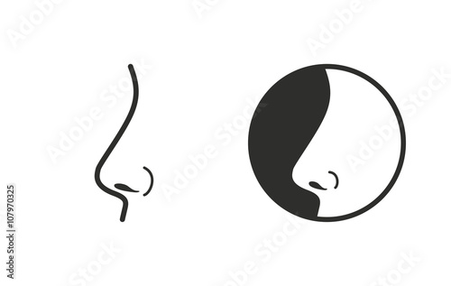 Nose  - vector icon.