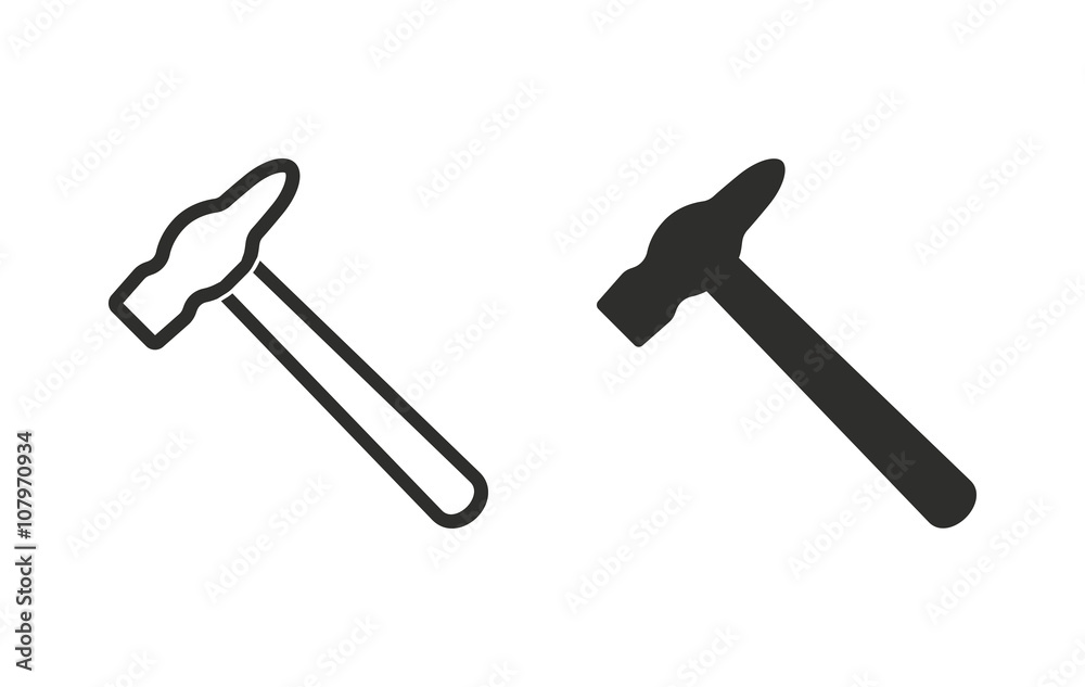 Hammer - vector icon. Hammer - vector icon.