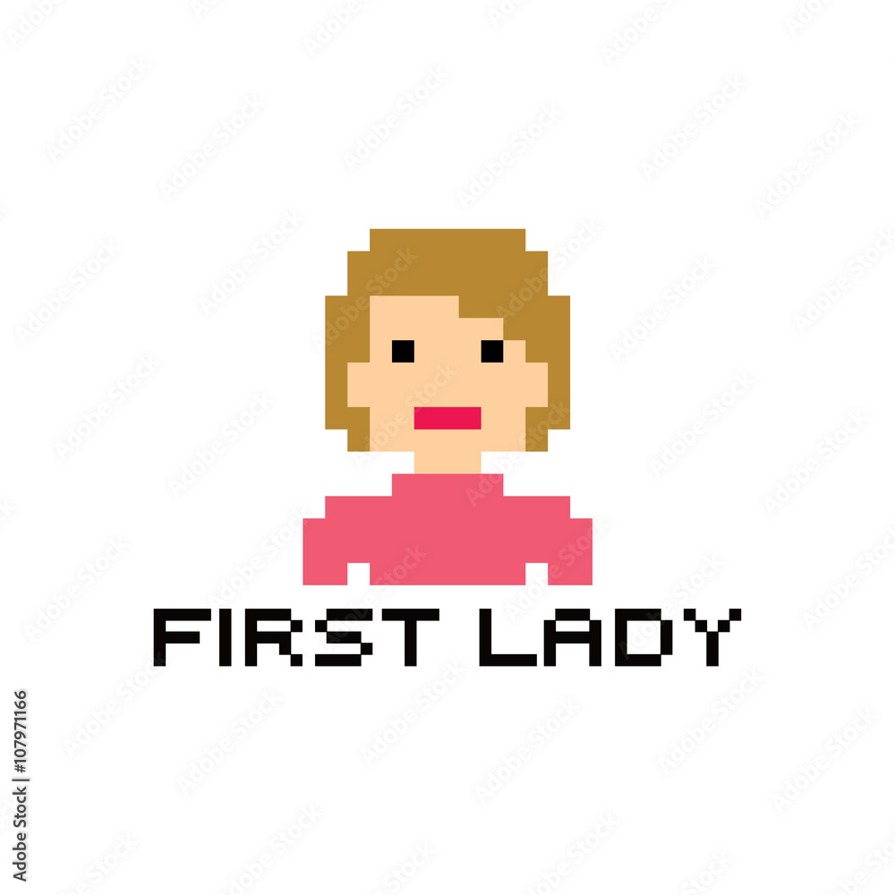pixel people woman avatar theme