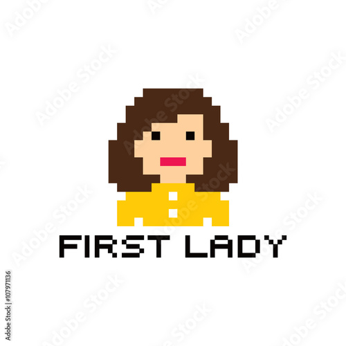 pixel people woman avatar theme