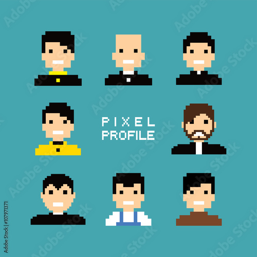 pixel people avatar set