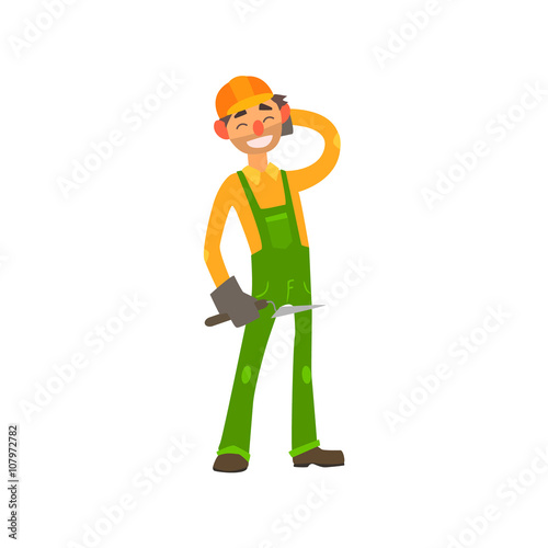 Profession Builder Vector Illustration