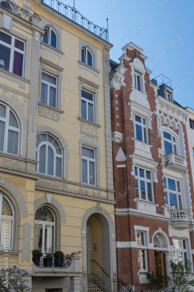 Fototapeta premium Elewacje domów z epoki wilhelmina