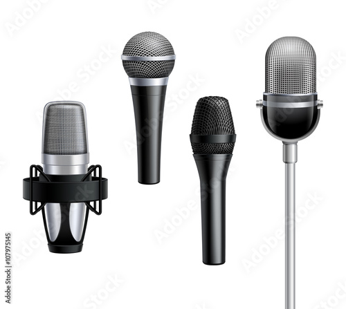  Microphone Collection In Realistic Style