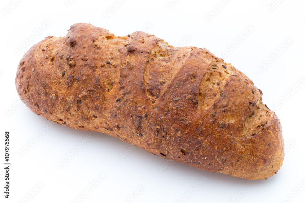 Loaf of bread isolated on white. Loaf of bread isolated on white.