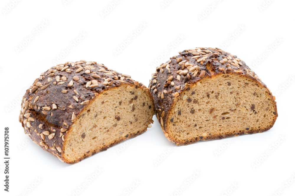 Rye bread isolated on white background. Rye bread isolated on white background.
