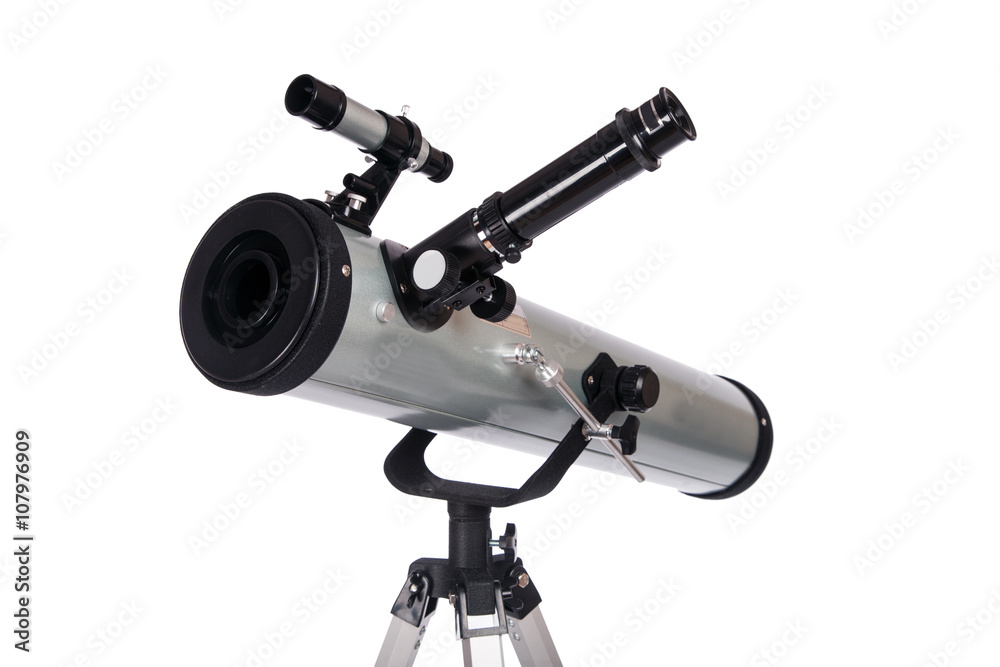 Telescope isolated on a white background
