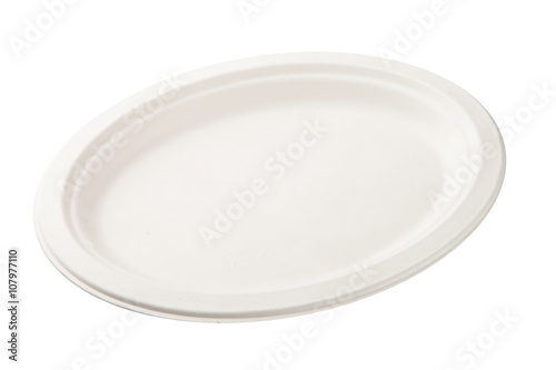plastic plate isolated on white background
