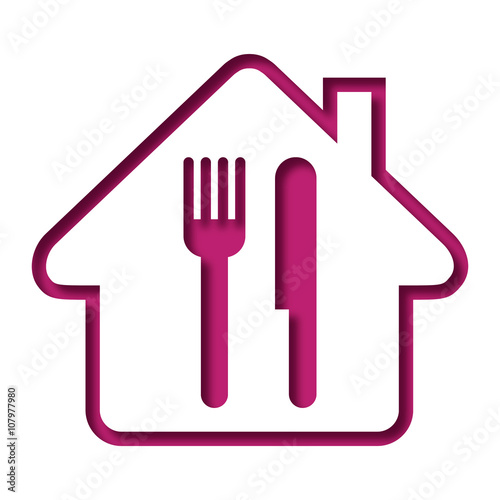 Logo maison et restaurant.