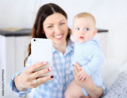 Beautiful woman make selfie...