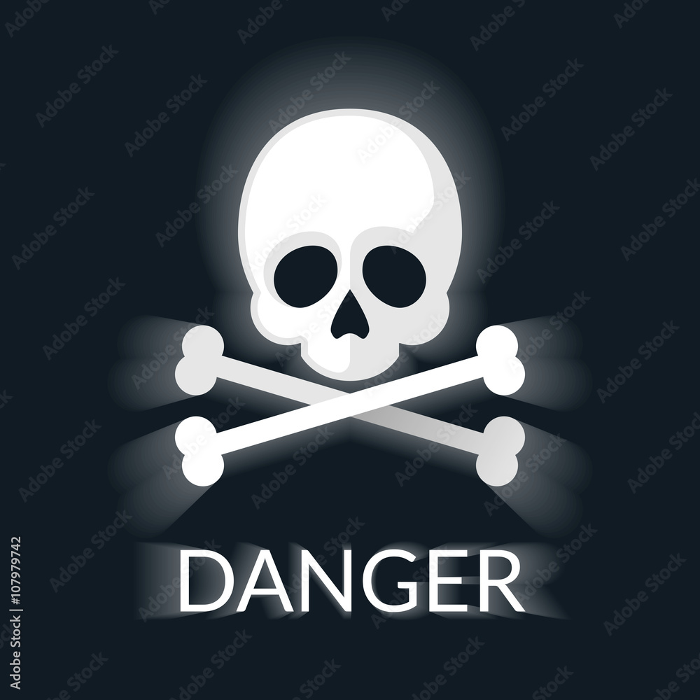 Skull and Bones illustration. Danger. Skull and Bones illustration. Danger.