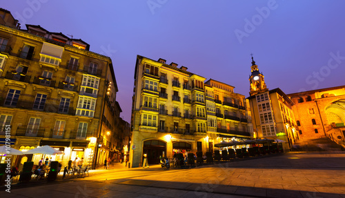 Night view of  Virgen Blanca Square