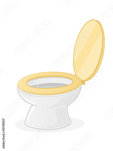 Toilet Seat isolated on white vector illustration