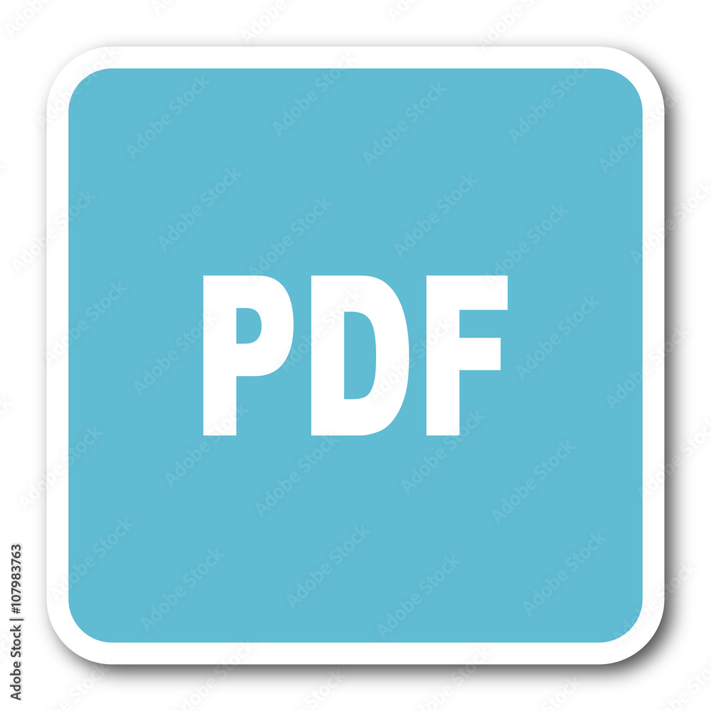 pdf blue square internet flat design icon pdf blue square internet flat design icon