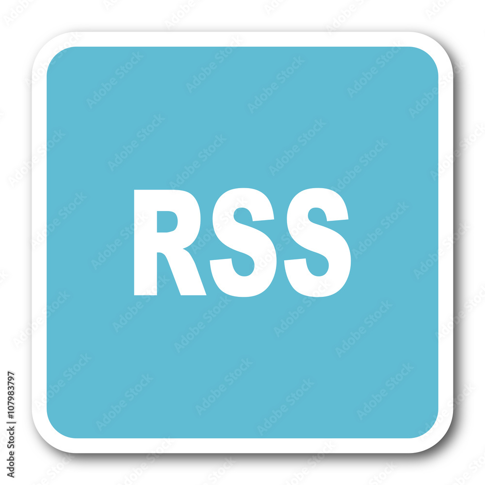 rss blue square internet flat design icon rss blue square internet flat design icon