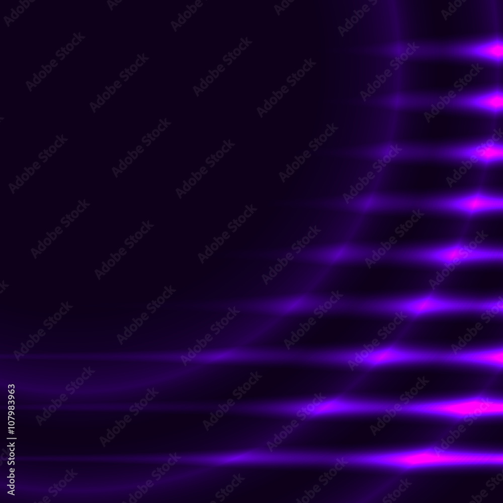 Fototapeta premium Abstract violet lights vector background with copy space.