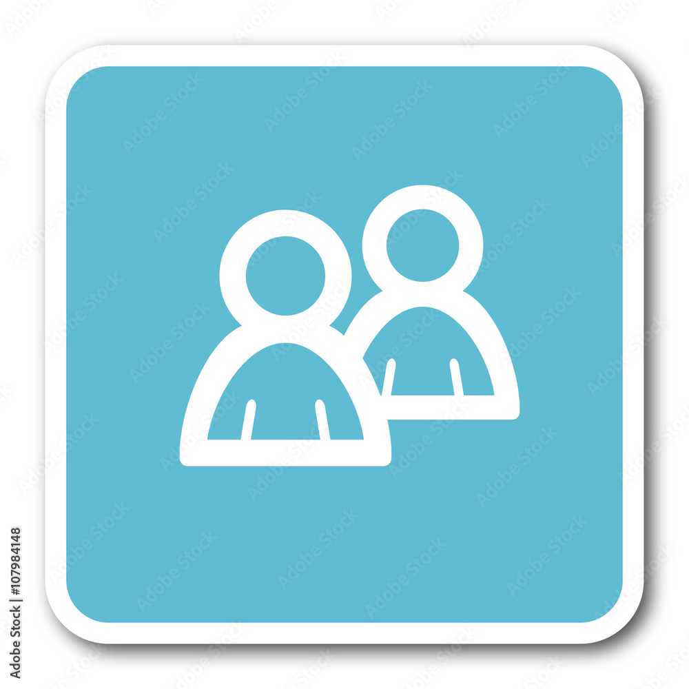 forum blue square internet flat design icon forum blue square internet flat design icon