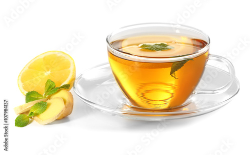 Cup of tea isolated on white