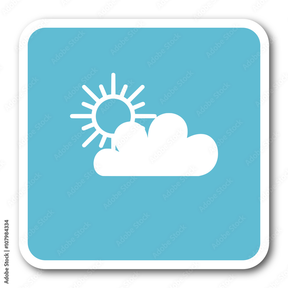 cloud blue square internet flat design icon cloud blue square internet flat design icon
